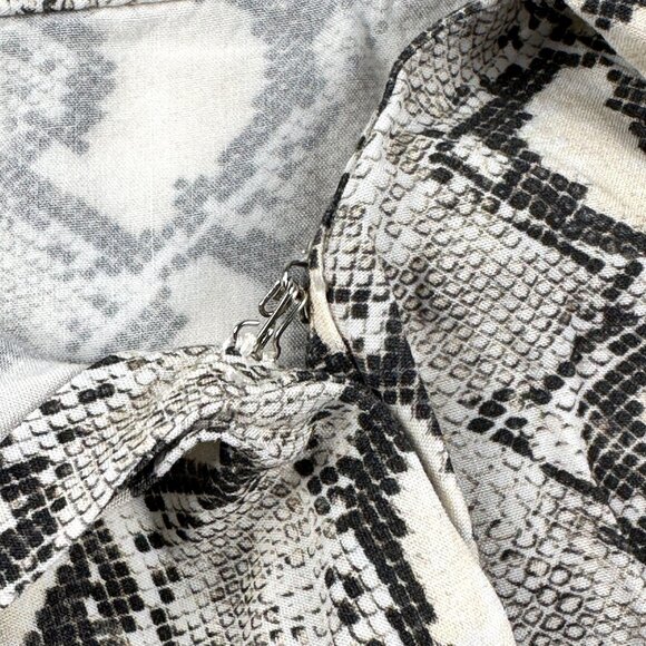 Vix PaulaHermanny Snake Print Wrap Mini Skirt Sz M – Adjustable Tie Waist - Picture 6 of 11